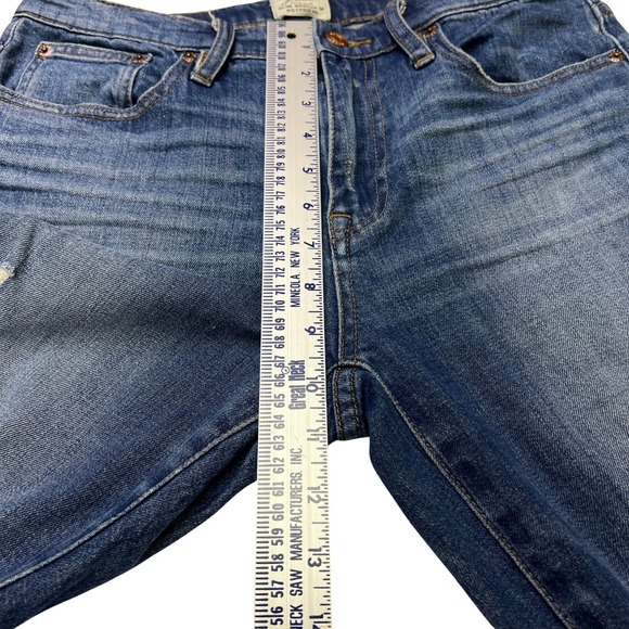 J.Crew Slim Broken-In Boyfriend Jeans Women's‎ 27 Blue Distressed Denim - Picture 5 of 16